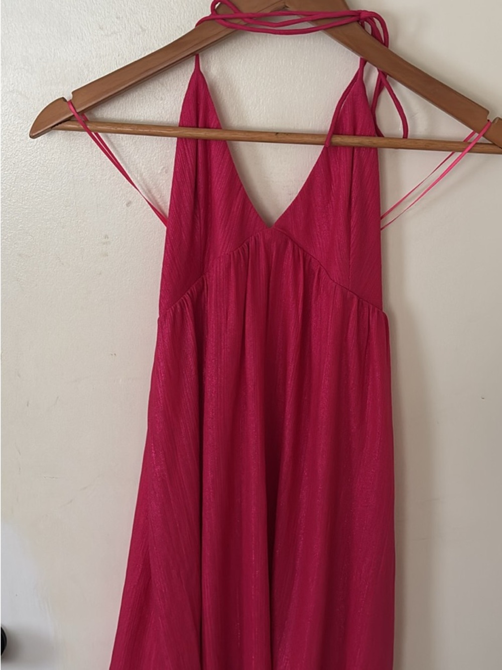 Superdown Fuchsia Halter Mini Dress